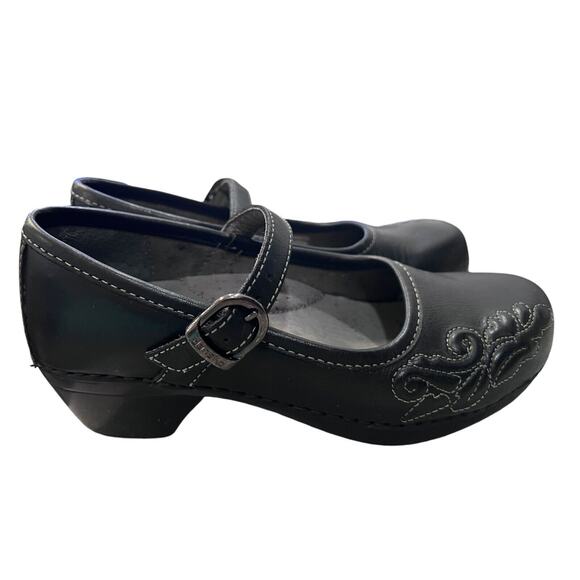 Dansko Savanna Mary Jane Clogs 5.5-6 EU 36 Leather Embroidered Boho Shoes EUC - Picture 3 of 11